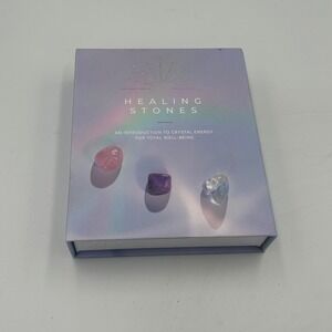 Healing Stones Crystal Energy Set 12 Piece Tumbled Gemstones with Guide Box